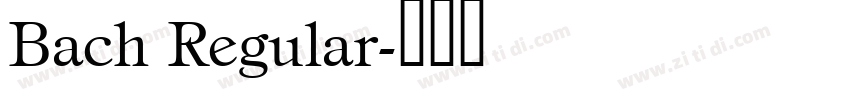 Bach Regular字体转换